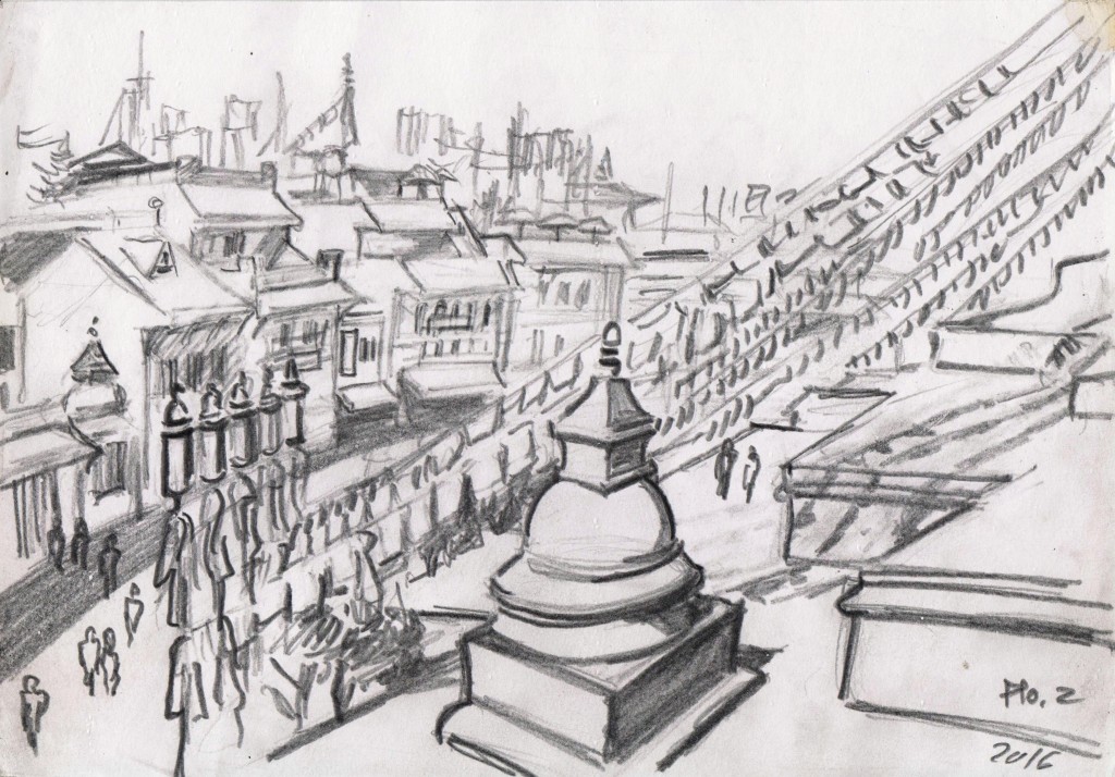 Sous les lungta de Bodnat_Katmandu