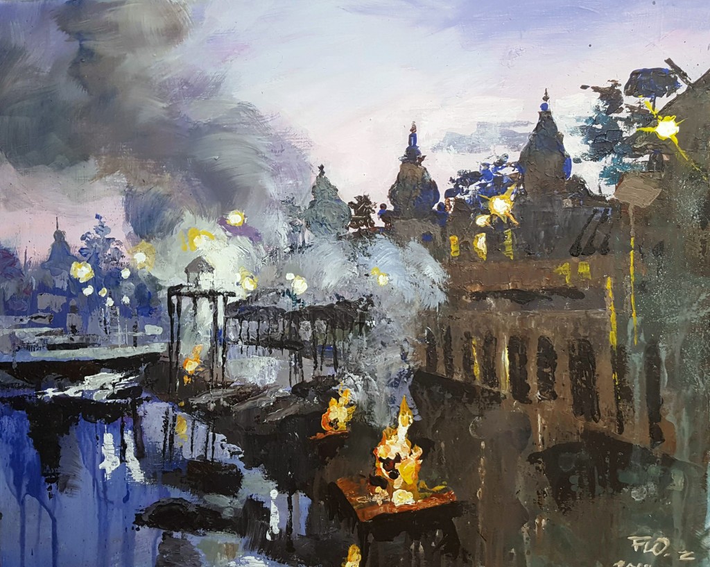 Pashupatinath_Acryllique_50X60 / CHF 620.-