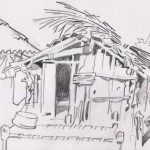 Cabane des chèvres, Bardiya, Népal sud